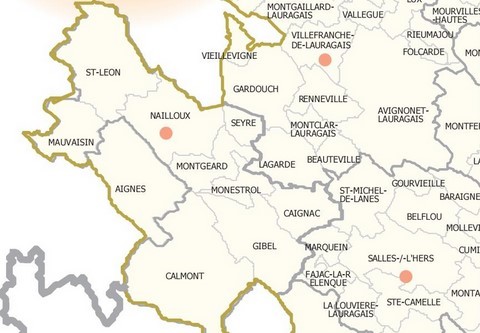 Carte du Lauragais
